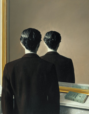 Figur 3  Ren&eacute; Magritte (1937): Not to be reproduced. Ren&eacute; Magritte La reproduction Museum Boijmans Van Beuningen, Rotterdam