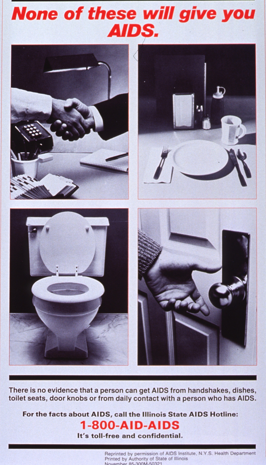 Public information campaign from 1987 that explicitly sought to calm the hysteria and combat stigmatisation Photo: Courtesy&hellip;
