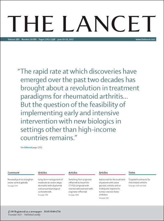 Artikkelen ble publisert i The Lancet 10. juni 2017