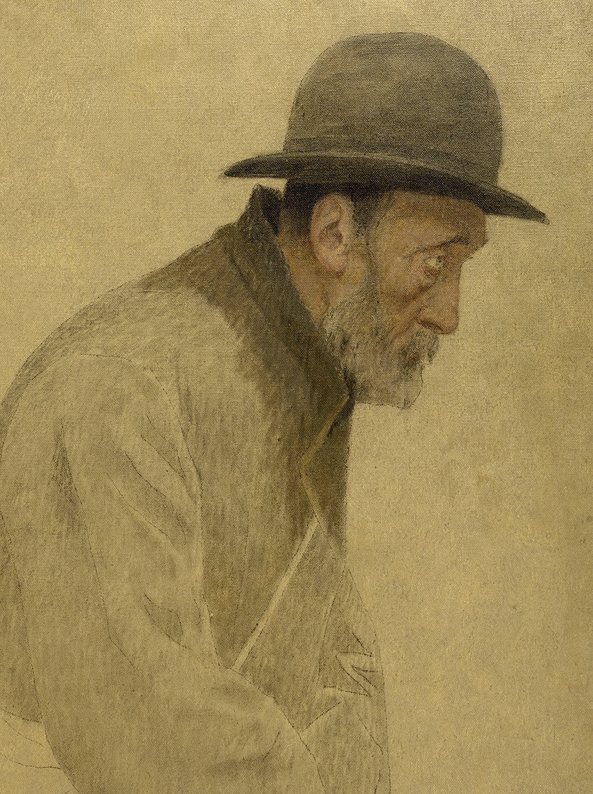 Detalj fra Fernand Pelez (1843&ndash;1913) sitt verk Etudes pour La Bouch&eacute;e de pain (1904). Public Domain Mark.