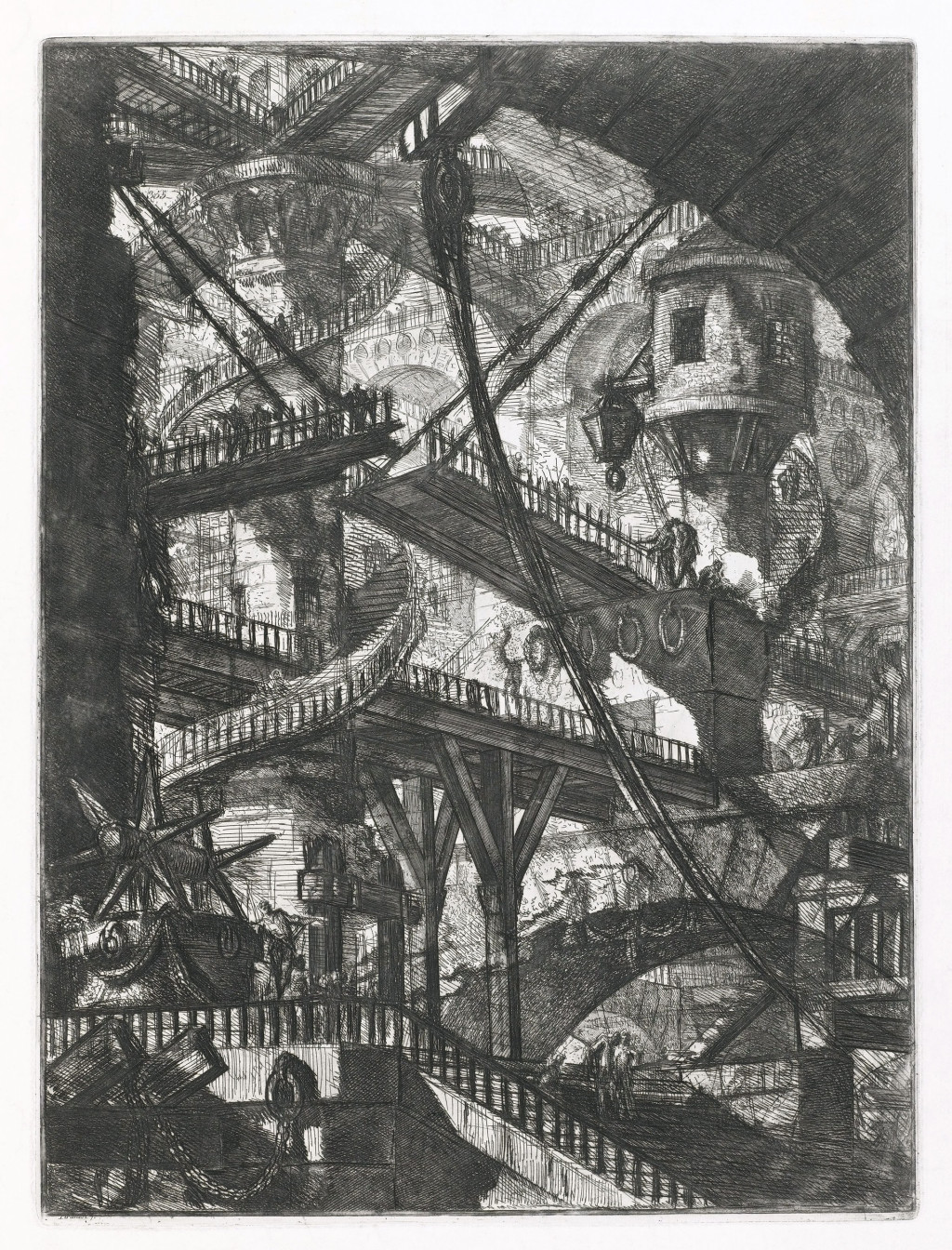 The Drawbridge, 1761. Giovanni Battista Piranesi (1720&ndash;78). Public domain, via Wikimedia Commons.